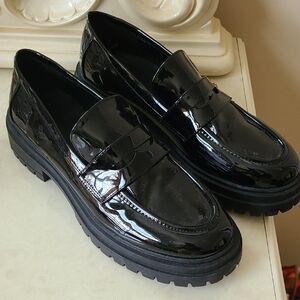 Black Patent Leather Loafers